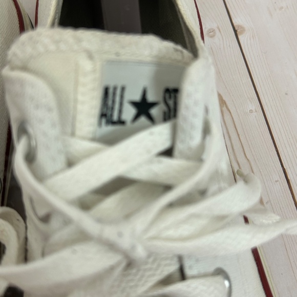 Converse All Stars Low Top White Canvas Sneakers - Picture 6 of 9
